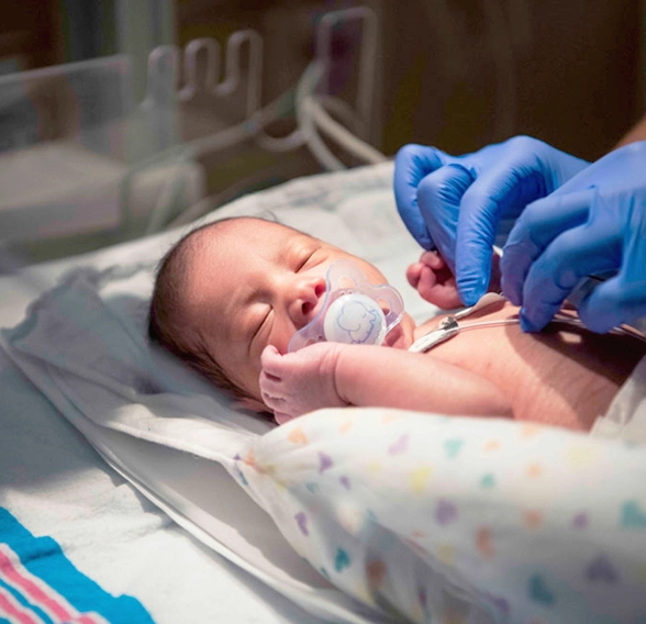 Infant at hospital - neonatal care courses, EKG interpretation, PCCN certification
