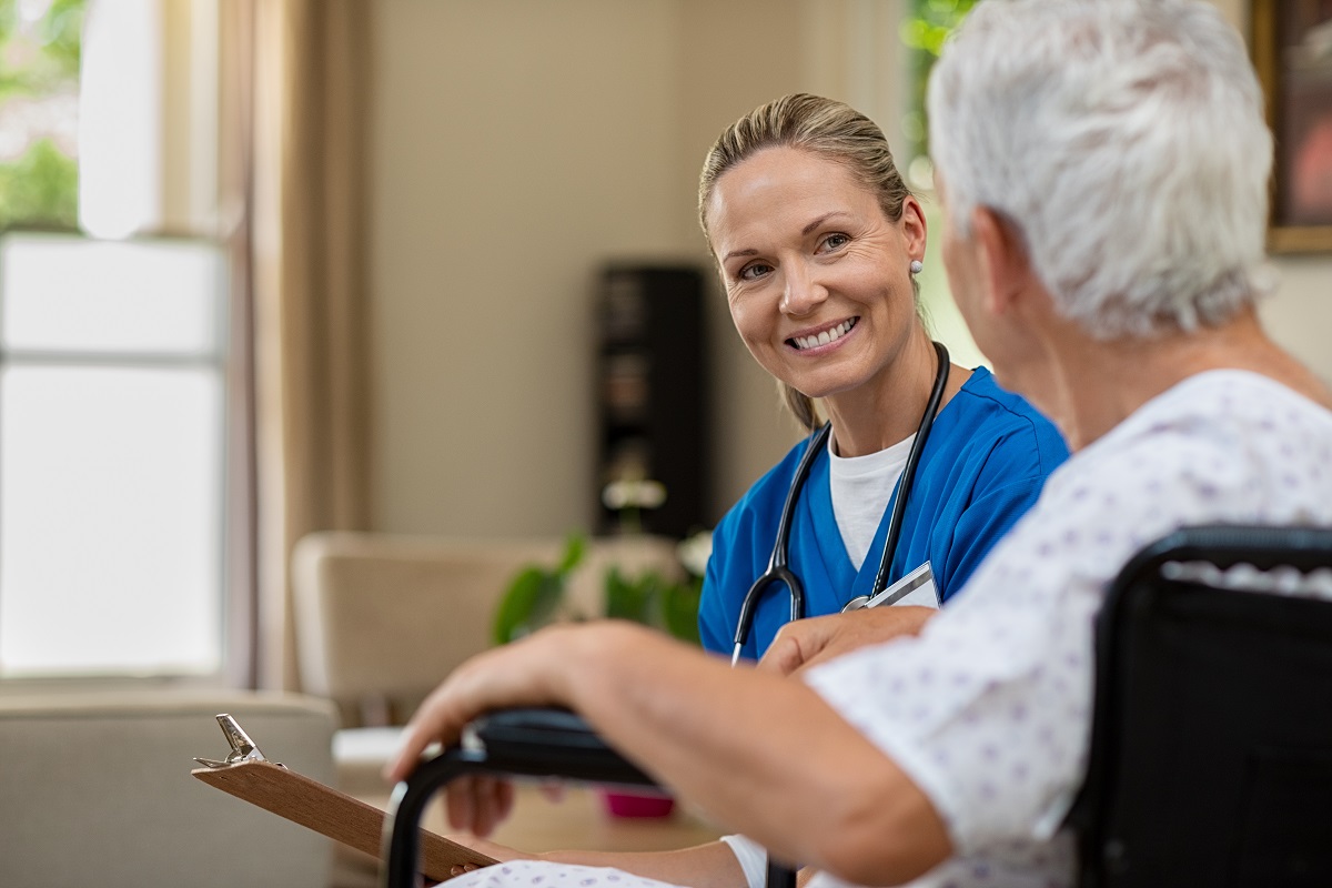 Nurse with patient